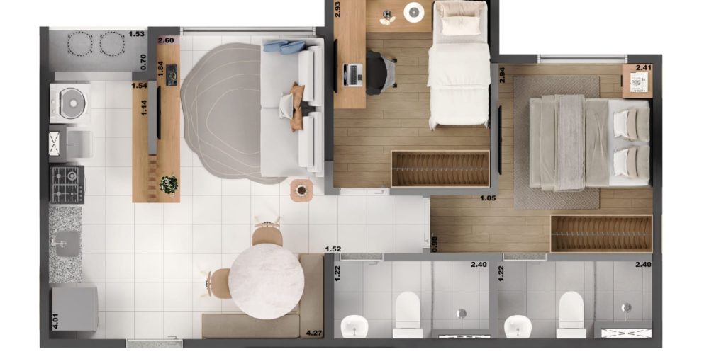 Planta B 48m²