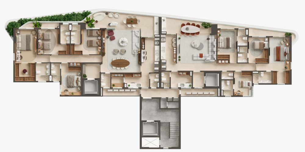 Mood Praia do Futuro Moura Dubeux área de lazer vista aerea